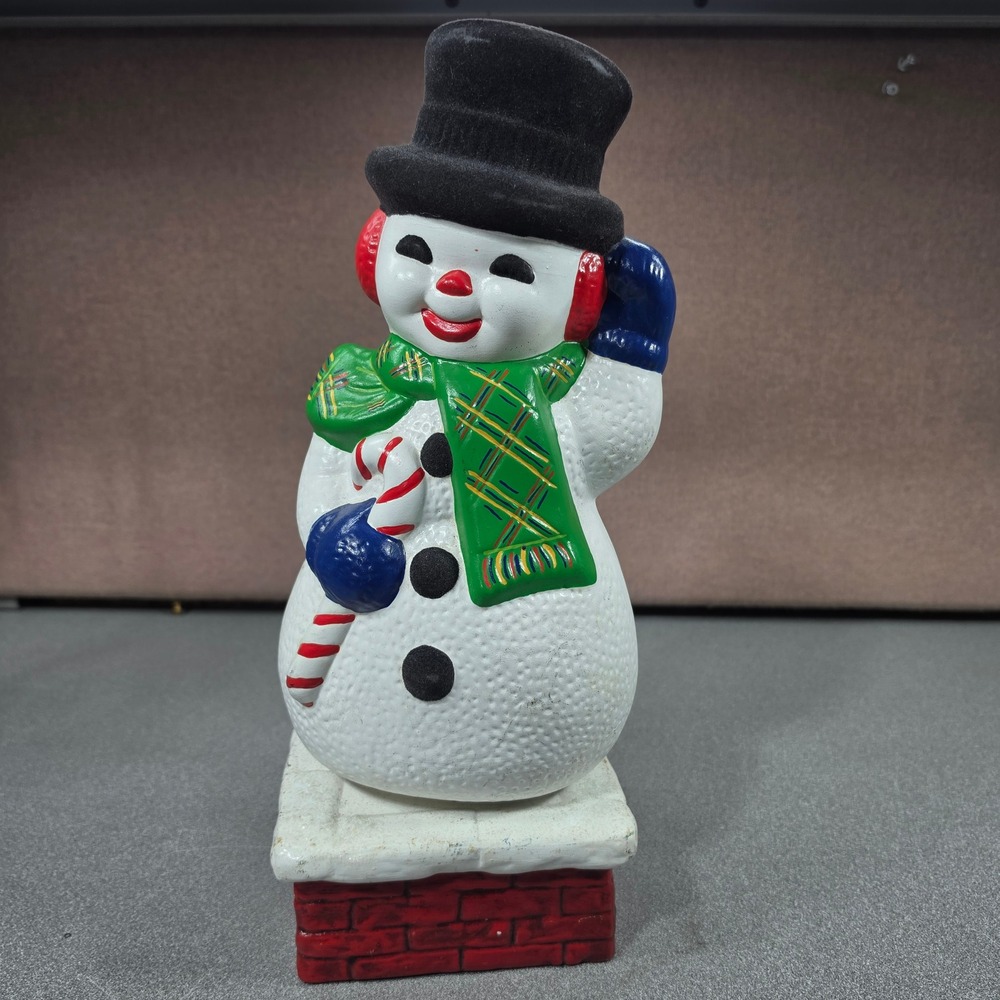 Vintage Frosty the Snowman Ceramic Music‎ player 1978 Works